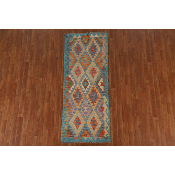 Rug Source Outlet Geometric Handmade Kilim Runner 2'7'' x 6'7'' Wool